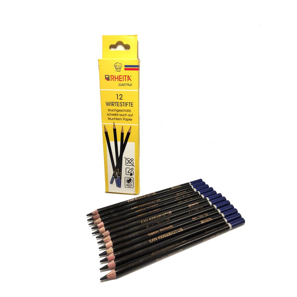 Bleistifte, Wartestifte, 12er Pack, Schwarz, Gelb/Schachtel