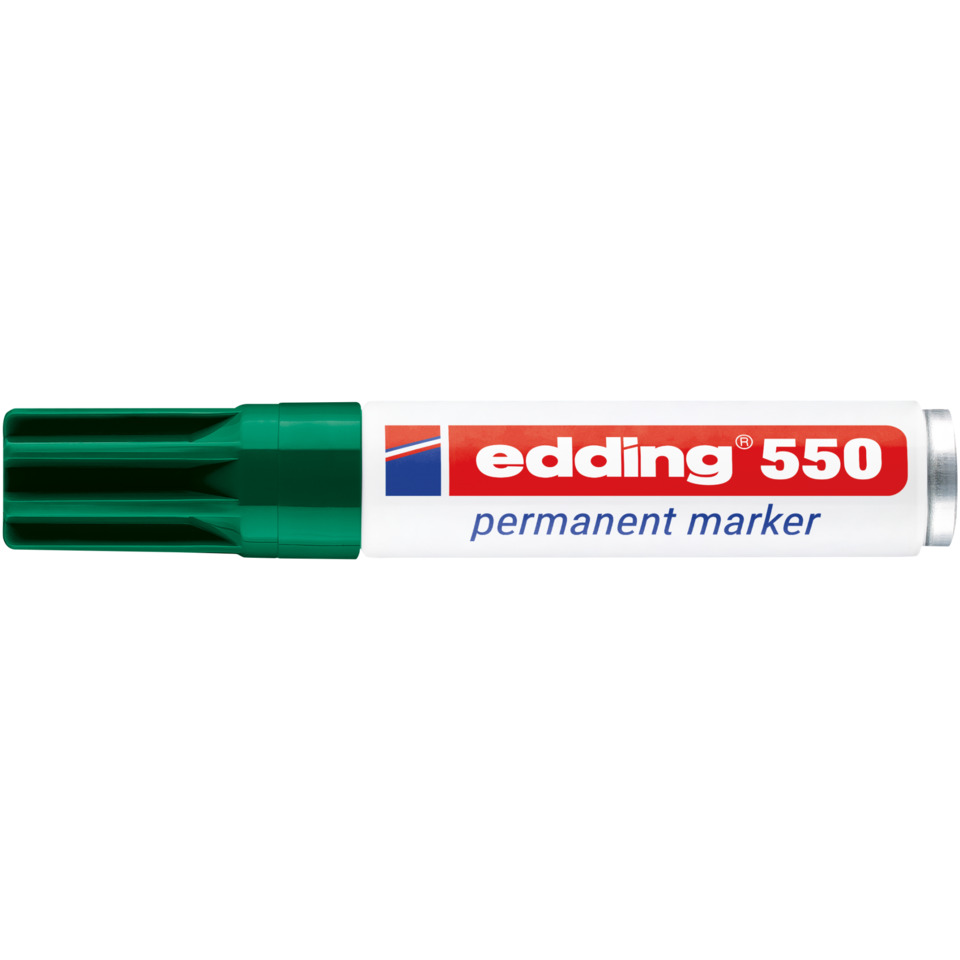 Permanentmarker, Marker, Grüner Deckel, Weißer Körper, Edging 550