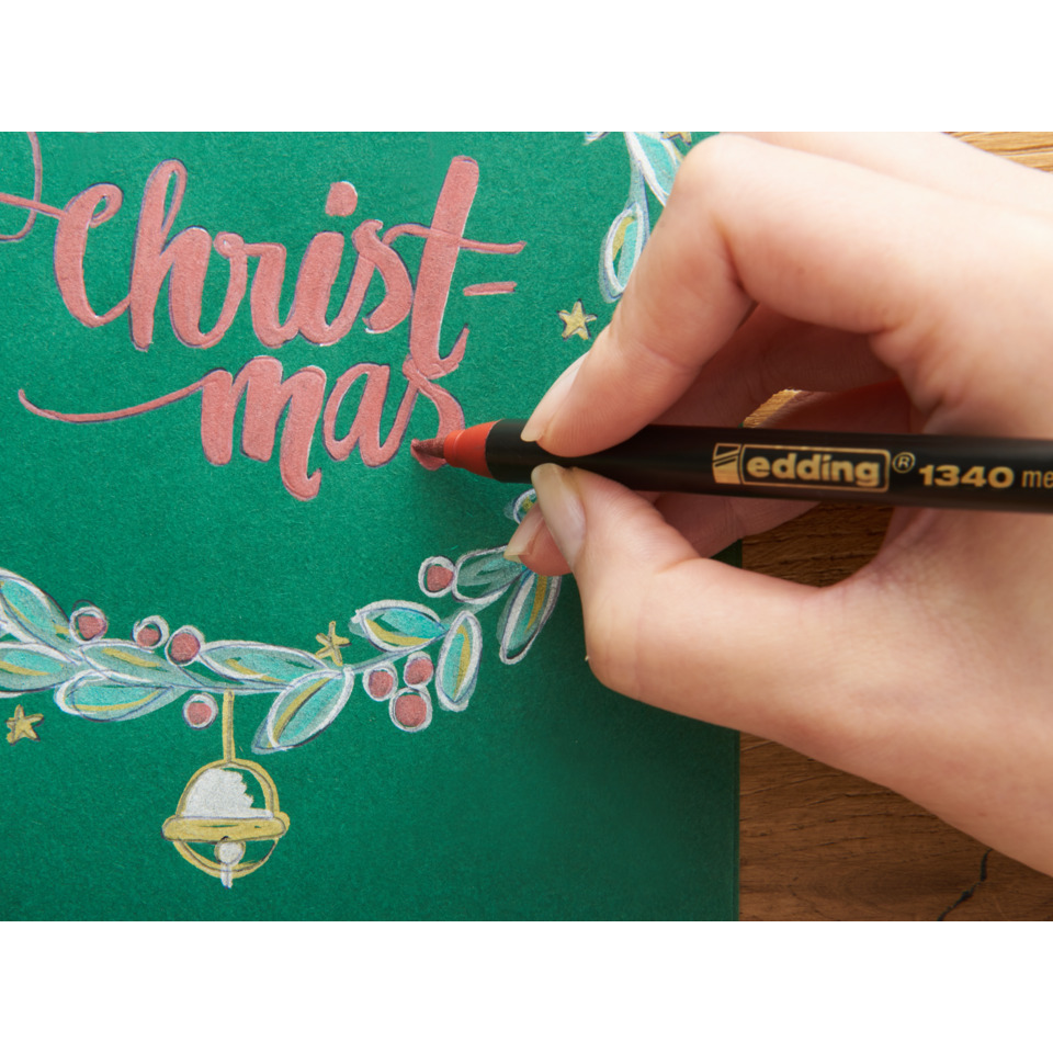 Kartenfarbe, Kreidedrawing, Weihnachtsdesign, Kunsthandwerk, Radiergummi-Marker