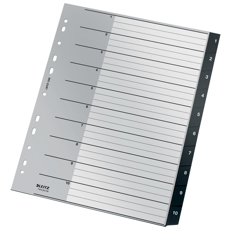 Schreibtischorganizer, Ablagefach, Kartenordner, Teilraster, DIN A4 Leitz-Recycle, Planer, Spiralblock, Ten-Tab, Linierer Planer, Ablage-Seite