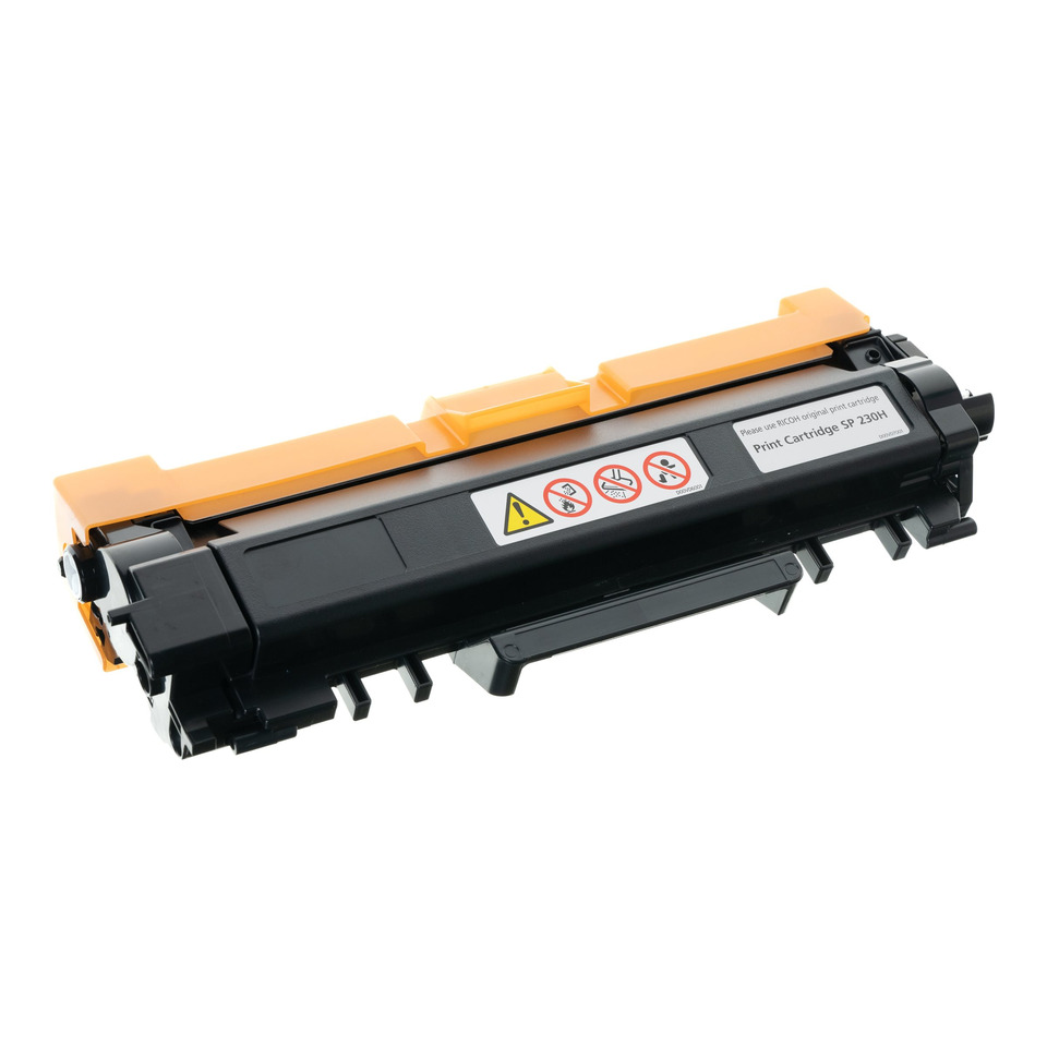 Tonerpatrone, Druckpatrone, Schwarz/Orange, Laserdrucker, Wartungsetikett