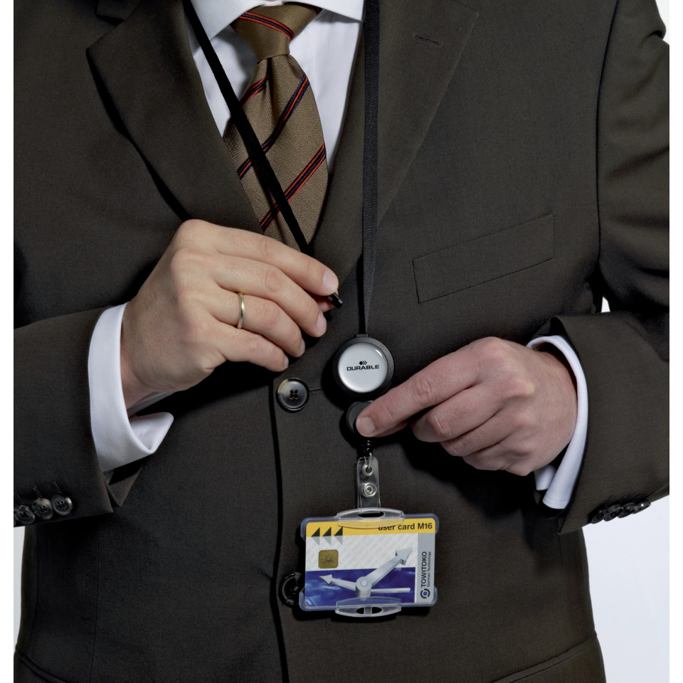 Anzug, Krawatte, Lanyard, Ausweis, Kartenhalter