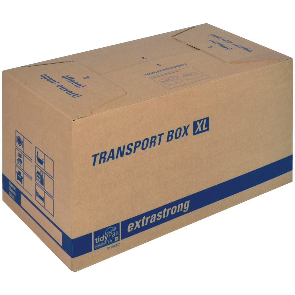 Transportbox, XL, Kartonbox, Extrastrong, TidyPac