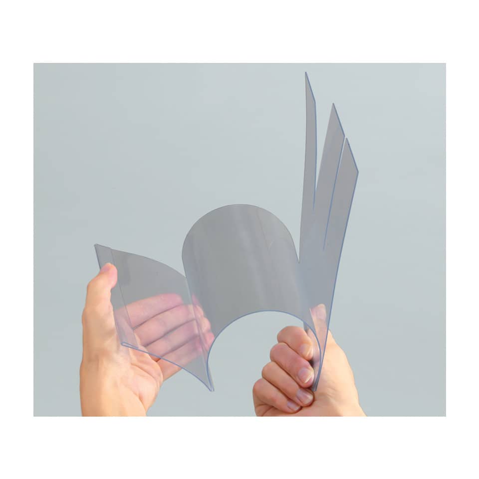 plexiglas, akzent, transparent, blatt, gekrümmt