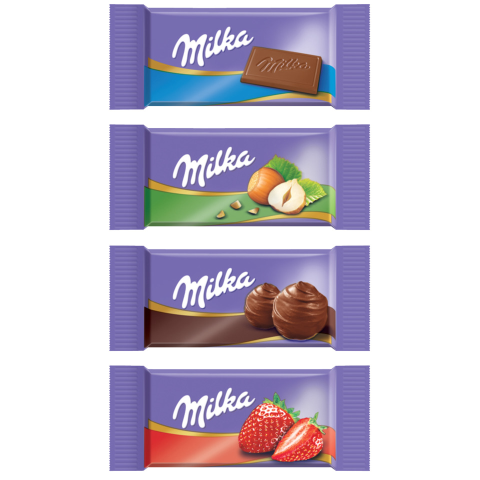 Milka, Schokolade, Nuss, Erdbeere, Praline