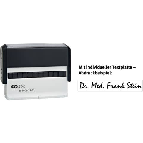 Printer 25 mit Stempelplatte 4 Zeilen   individuell COLOP P25P