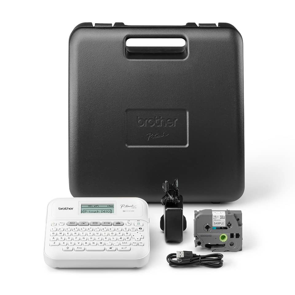 Thermal label printer, P-touch, Tastatur, Kartusche, Koffer