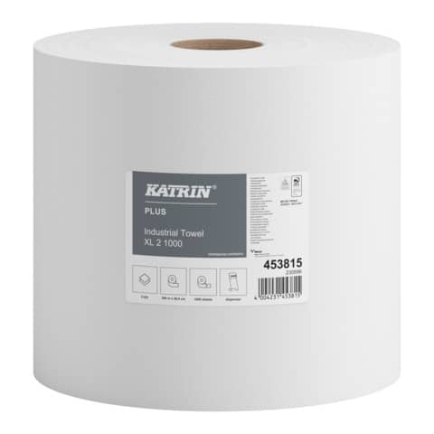 Wischtuch Plus L2, 2 Rollen á 1000 Blatt, 2-lagig KATRIN 453815