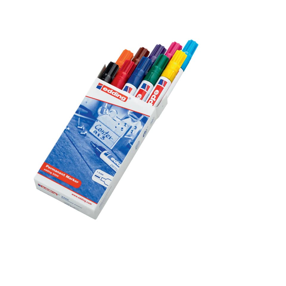 Marker-Set, Permanent Marker, Colorful Markers, Fine Tip, Edding