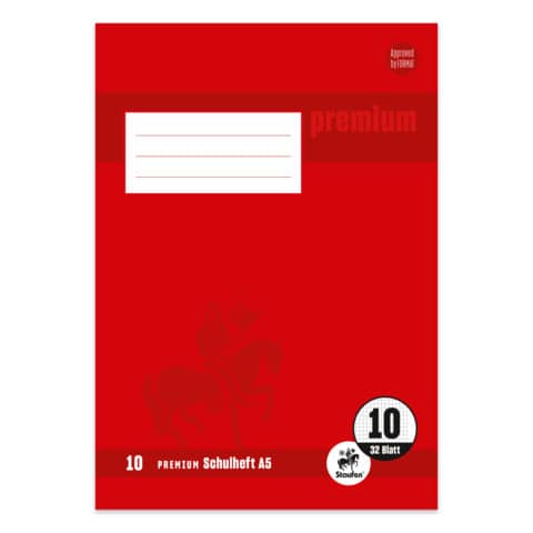 Heft, A5, 90g/m², 32 Blatt, Lin.10, kariert mit Rand STAUFEN PREMIUM 734010610