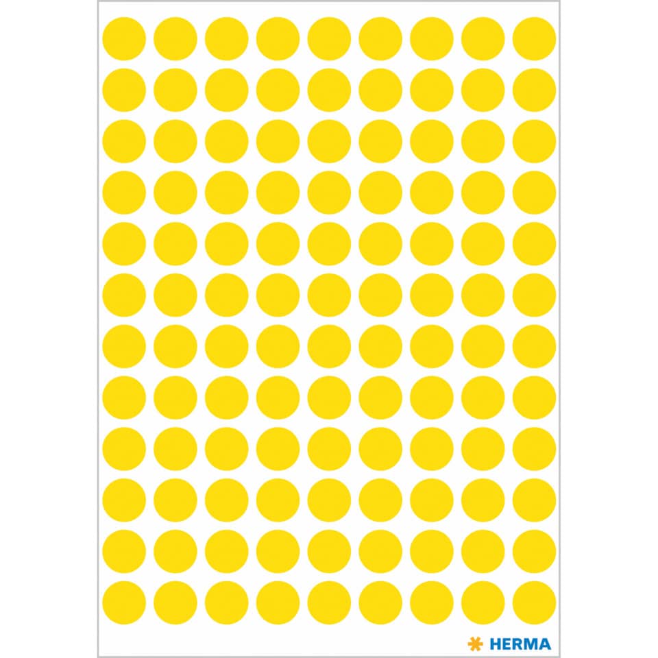 Sticker, Polka dots, Gelb, Muster, Punktengitter