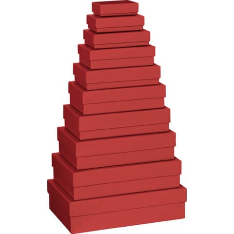 Geschenkkarton, 10-teilig, rot STEWO 2553 7843 20