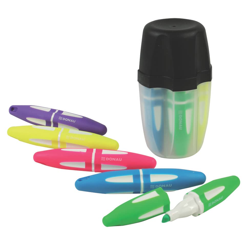 Textmarker, 5 Stück, sortiert DONAU 5140011-99