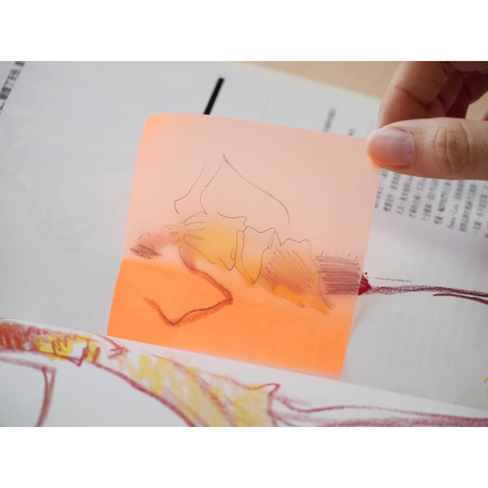 Post-it, Notizpapier, Klebepapier, Schriftzeichnung, Orange