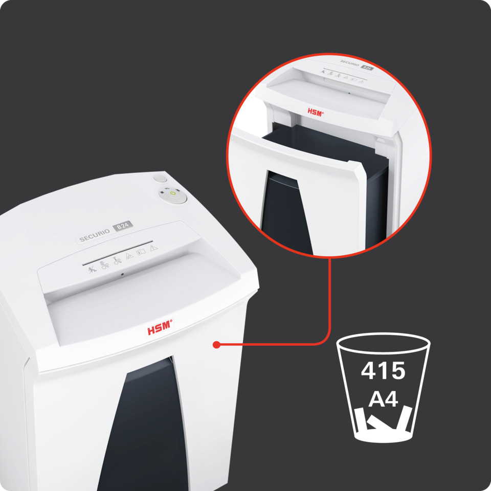 Papierschredder, Schredder, Schneidwerk, A4, weiß