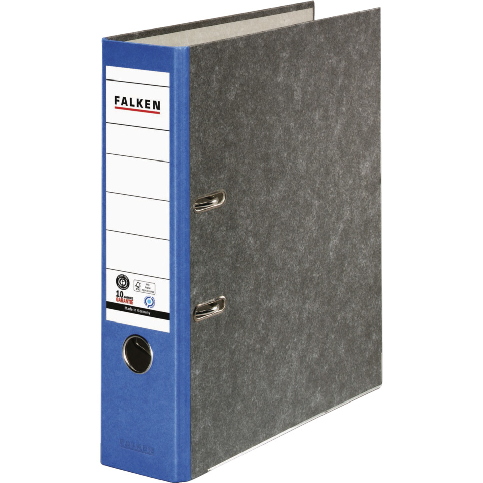 Ordner, Ordner A4, Ringbinder, Kunststoffeinband, grau-blue, Ordner, Karton, Ringbindung, grau, blau