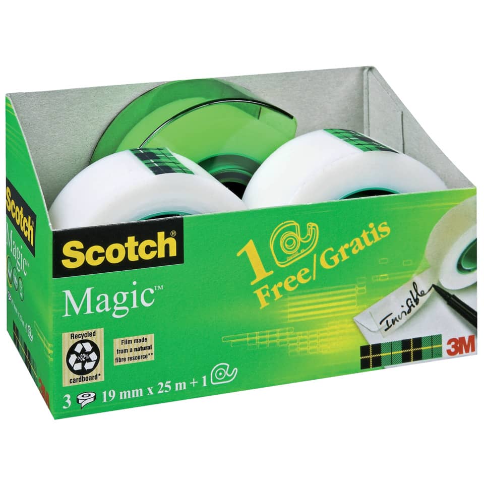  Scotch tape, Magic tape, grünes Karton, transparenter Klebeband, 3M Klebeband