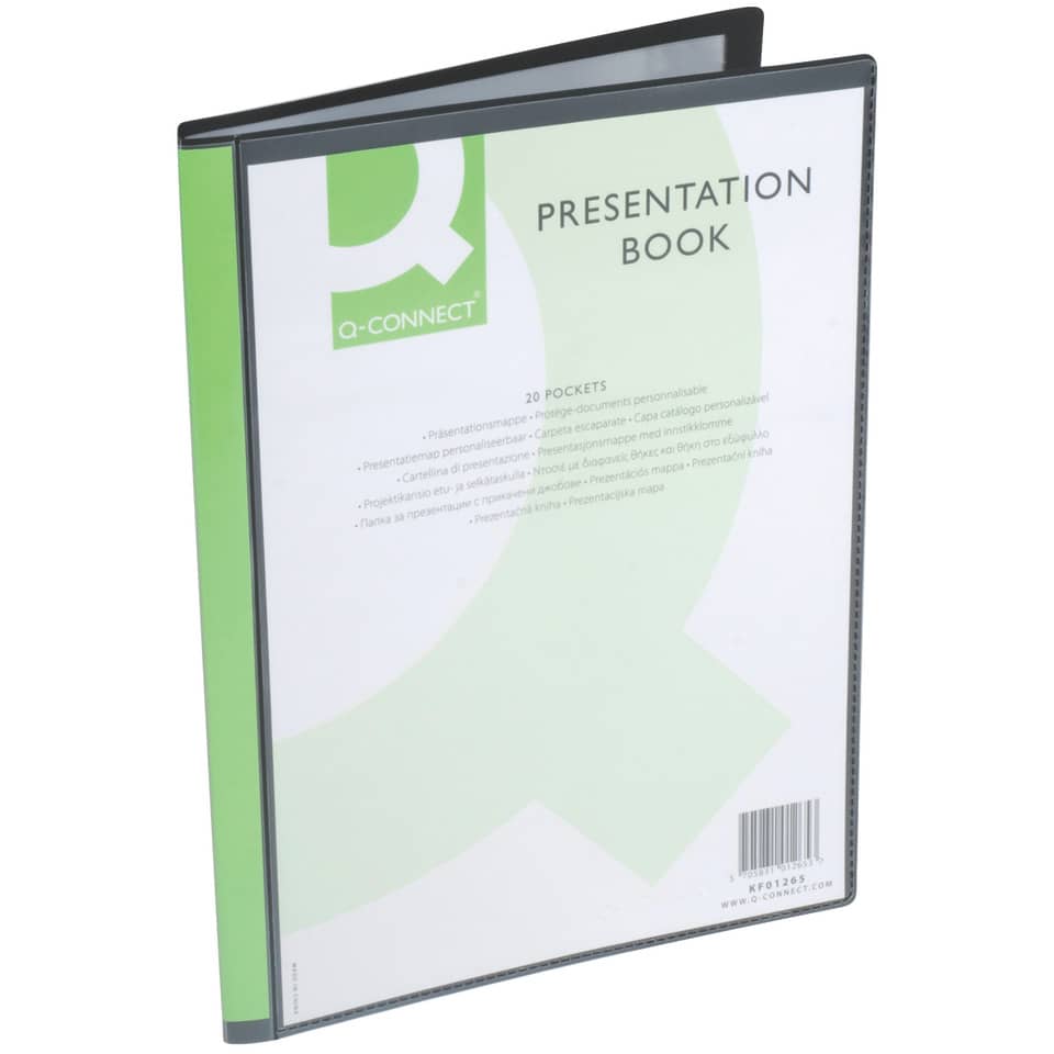Präsentationsbuch, Ordner, Ordner mit Taschen, Pocket Binder, grüner Einband