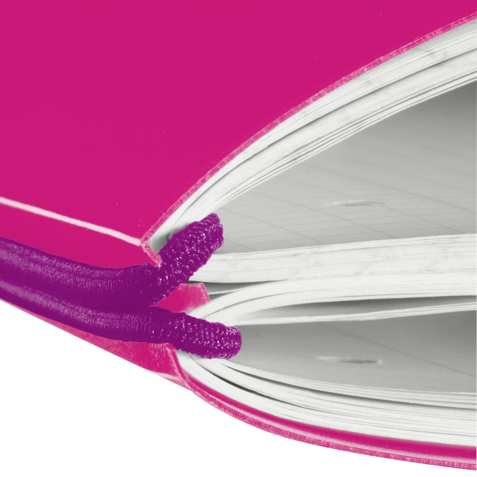 Notizbuch, Band, Klemmverschluss, Garnelinten, Stiftband