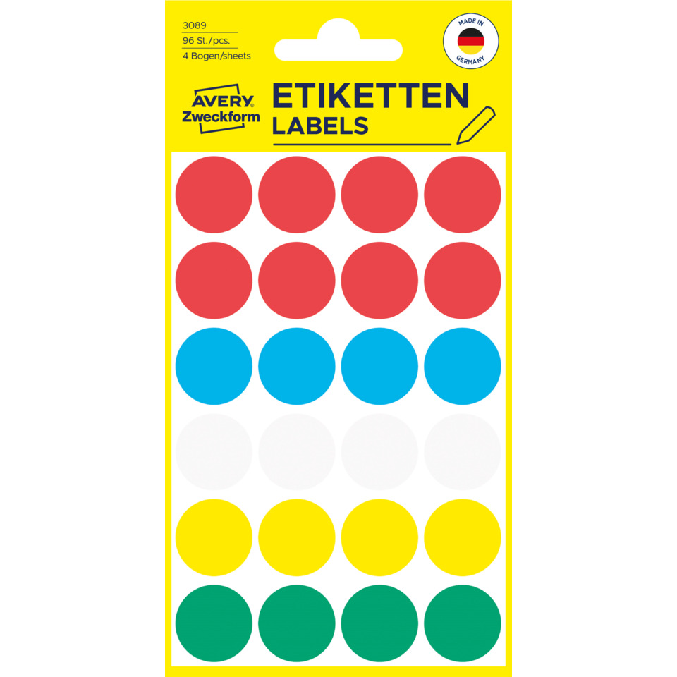 Etiketten, Labels, Aufkleber, Rundaufkleber, Punktezellen