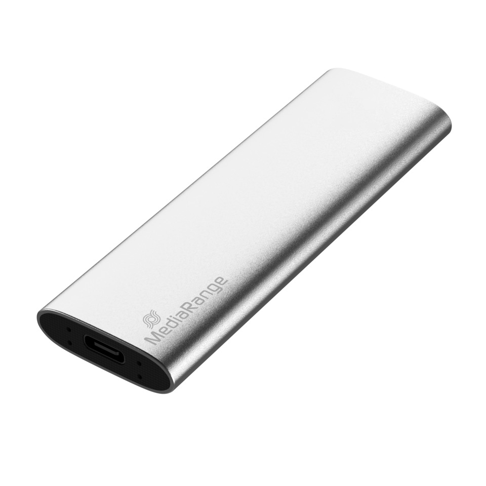 externe Festplatte, USB-C, Metallgehäuse, Silber, tragbar