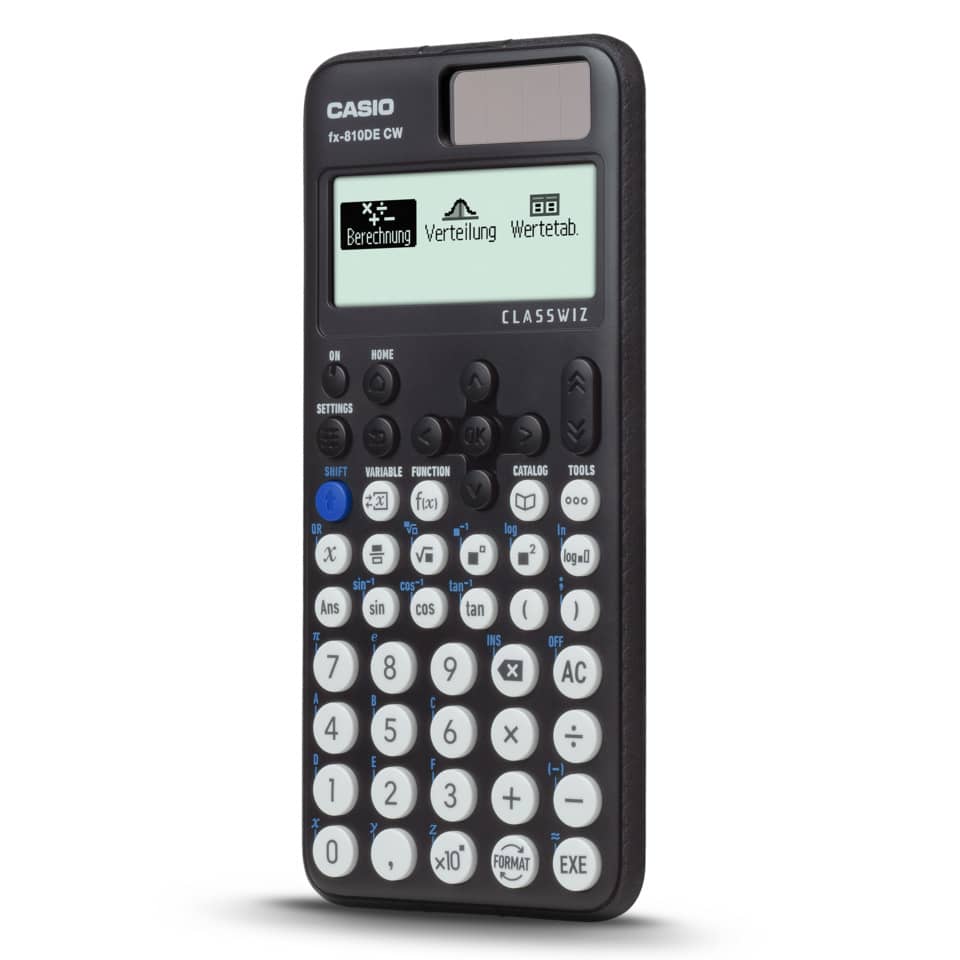 Taschenrechner, Casio fx-810DE CW, Graphing calculator, Schwarzes Gehäuse, Wissenschaftlicher Taschenrechner