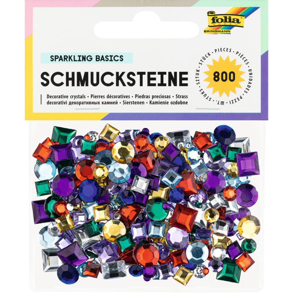 Schmucksteine, Kunststoffsteine, Swarovski-ähnlich, Farbenfrohe Steine, Dekosteine