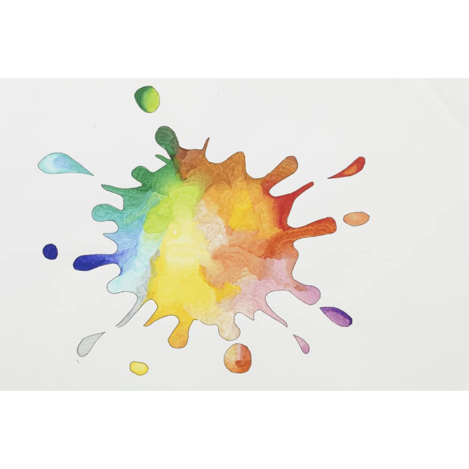 farbenspritzer, Wassermalerei, Acrylfarben, Bunter Fleck, Kunstprint