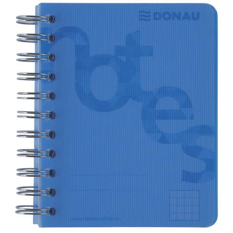 Collegeblock, A6, 140 Blatt, PP, kariert, blau DONAU 7527201-10