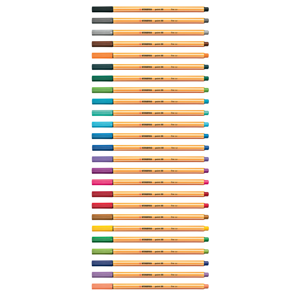 marker, colored pens, set, art supplies, orange barrels