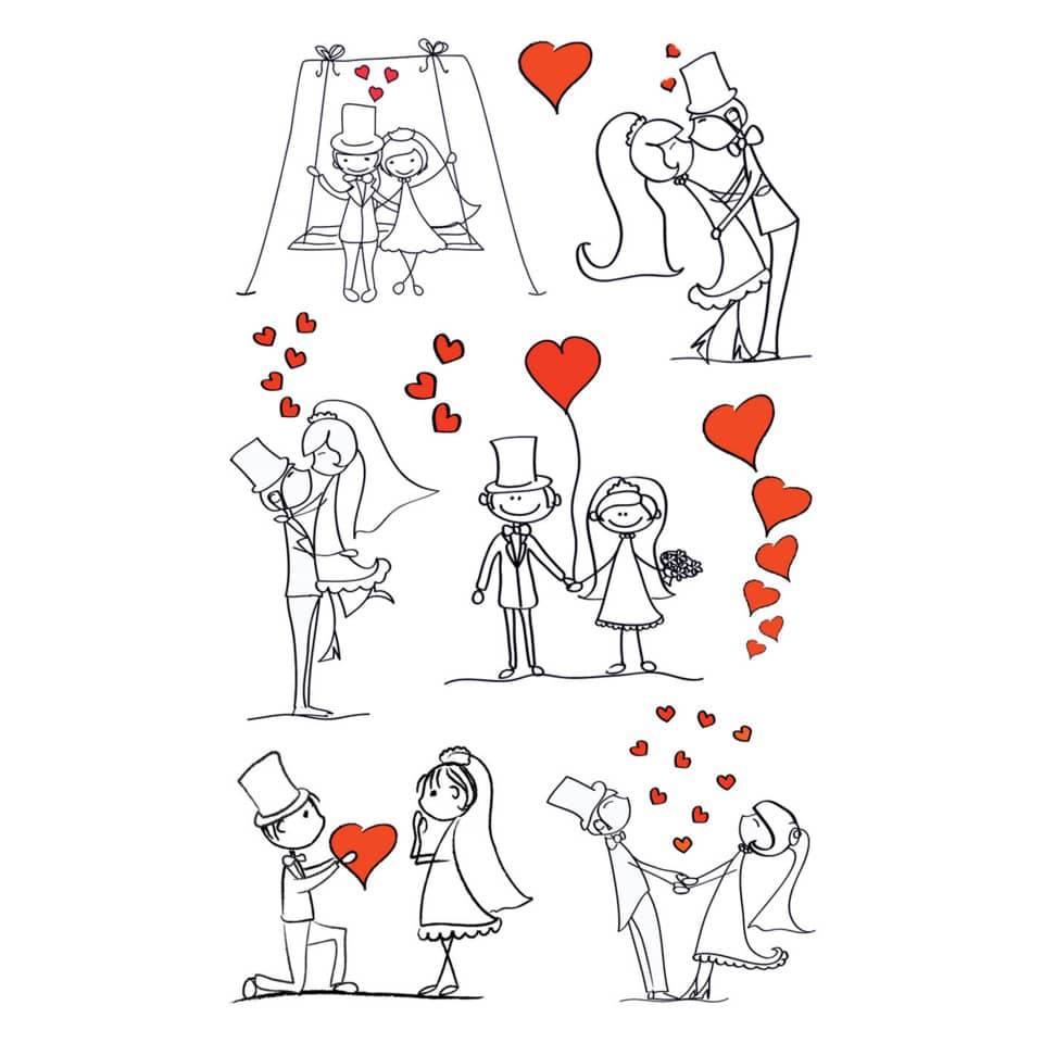 hochzeit, braut, bräutigam, herz, paar