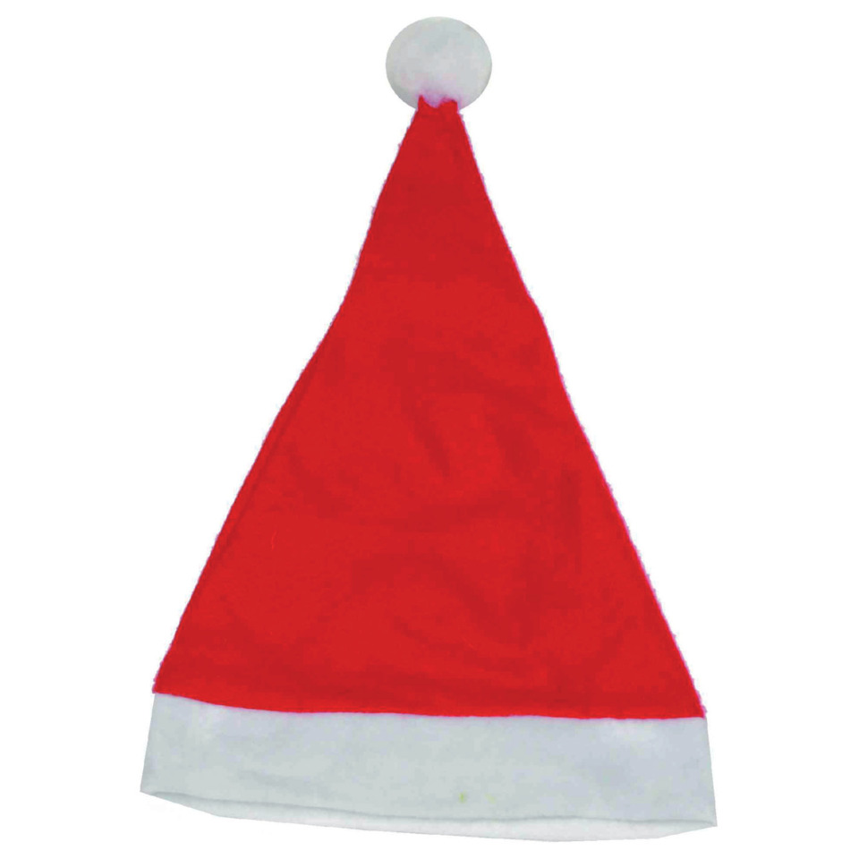 Santa-Hut, Weihnachts-Hut, roter Hut, weißer Rand, Party-Accessoire