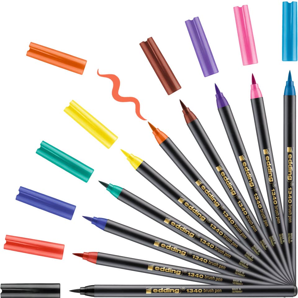 Pinselstifte, Kunstmarker, bunte Stifte, doppelseitig, Seidenstifte