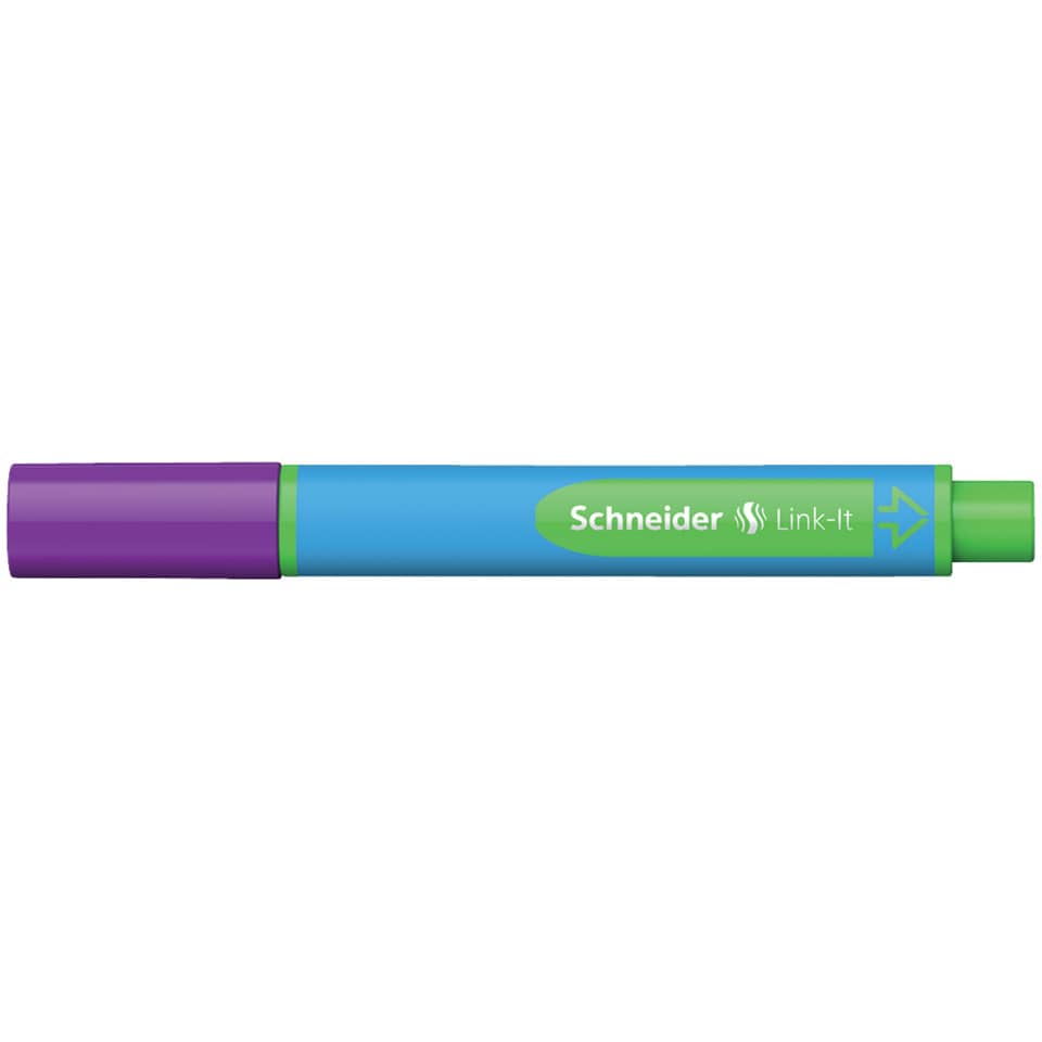 Marker, Whiteboard marker, Chisel tip, Blue body, Green cap