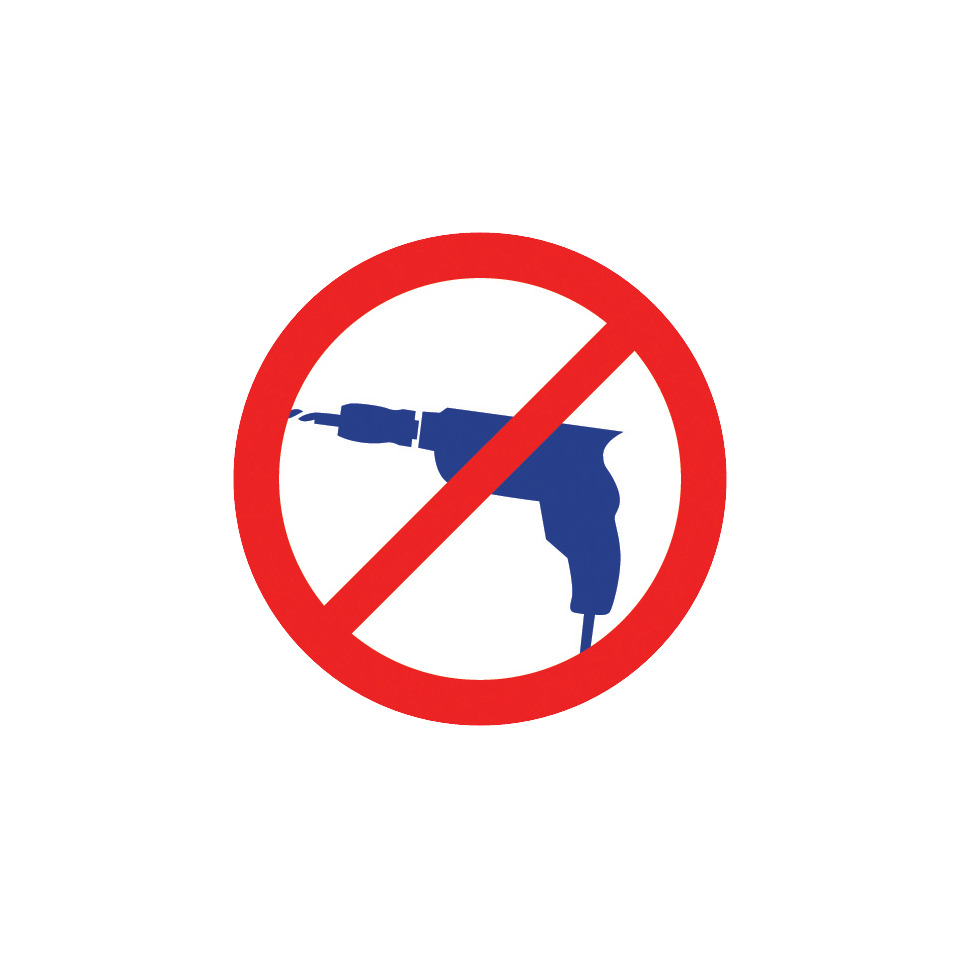 no-drill, leistungswerkzeug, bohrer, handheld, verbot