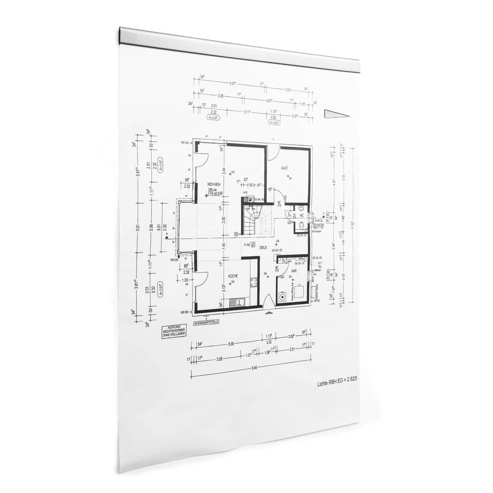 Grundriss, Wohnung, Architekturplan, Dachboden, Maße