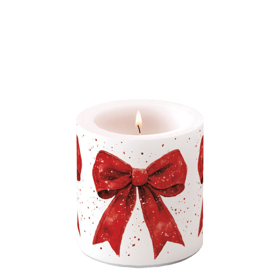 Kerzen, Weihnachtsdeko, Schimmernd, Roter Ribbon, Teamrot