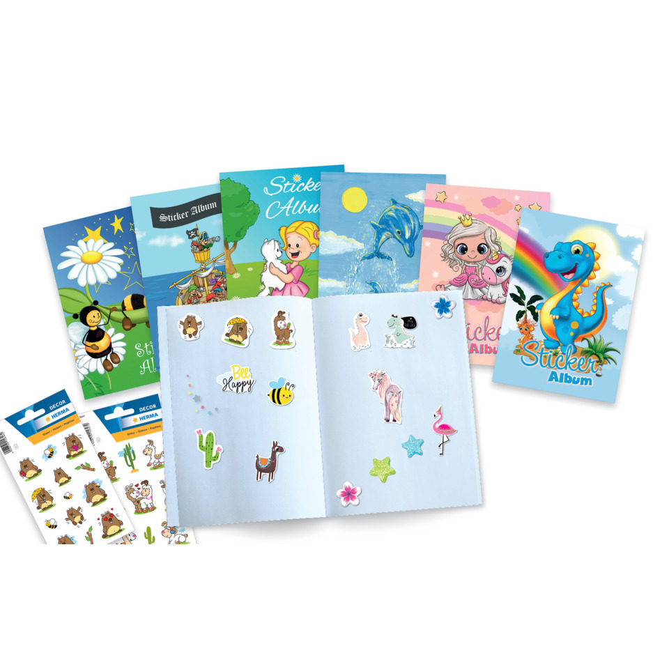 Stickeralbum, Stickers, Tieraufkleber, Kinderalbum, Drachen