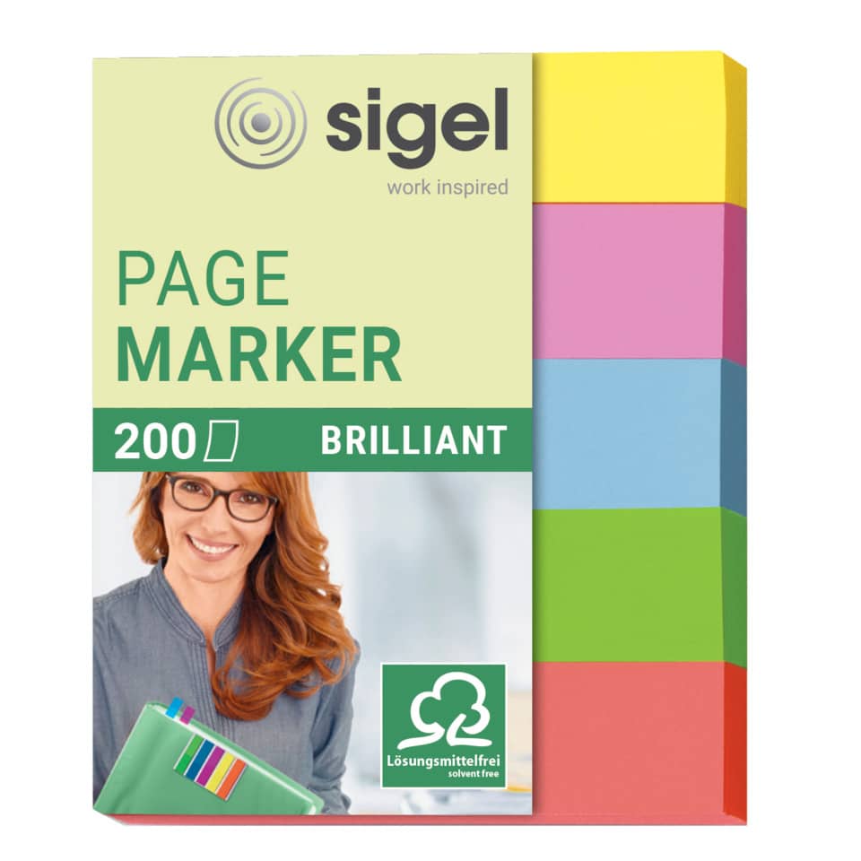 Page Marker, Post-it, Sticky notes, 200 sheets, Brilliant green