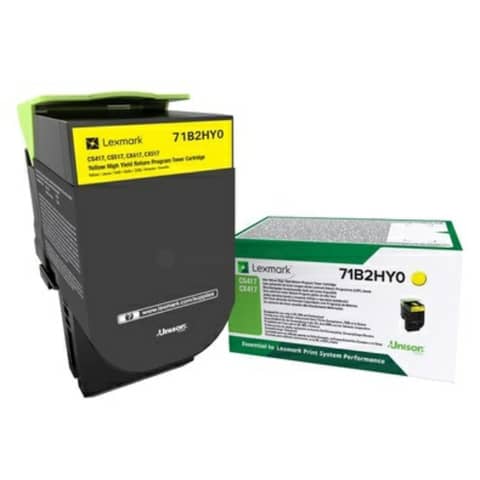 Lasertoner Return yellow LEXMARK 71B2HY0