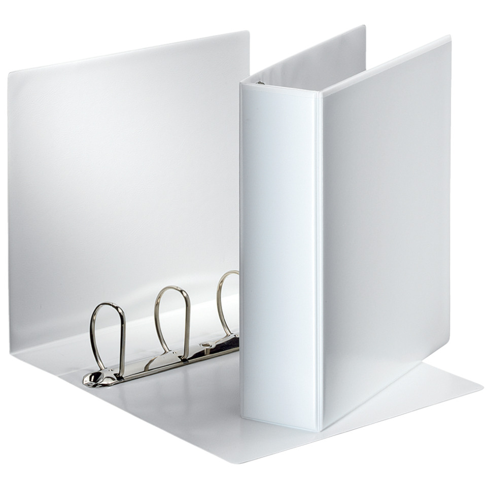 ring binder, three-ring binder, presentation binder, white binder, polypropylene binder