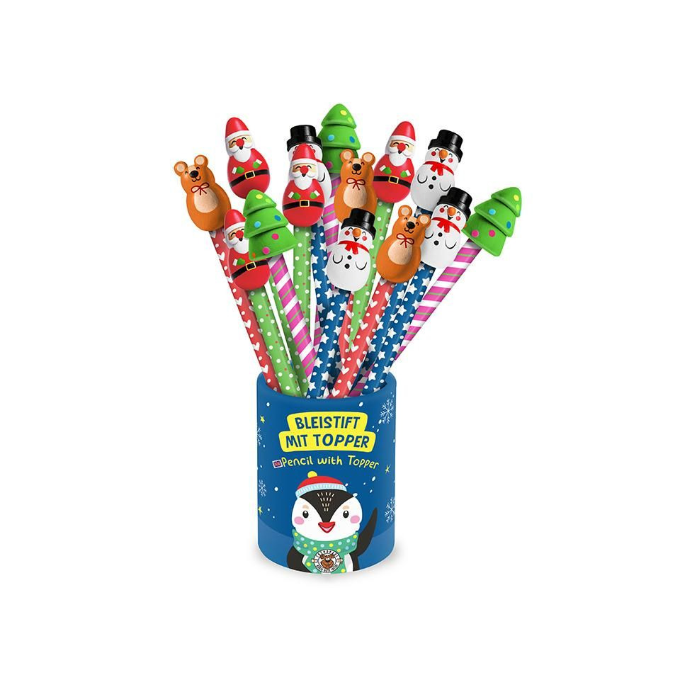 Bleistift mit Topper, 4-fach sortiert TRENDHAUS 966599