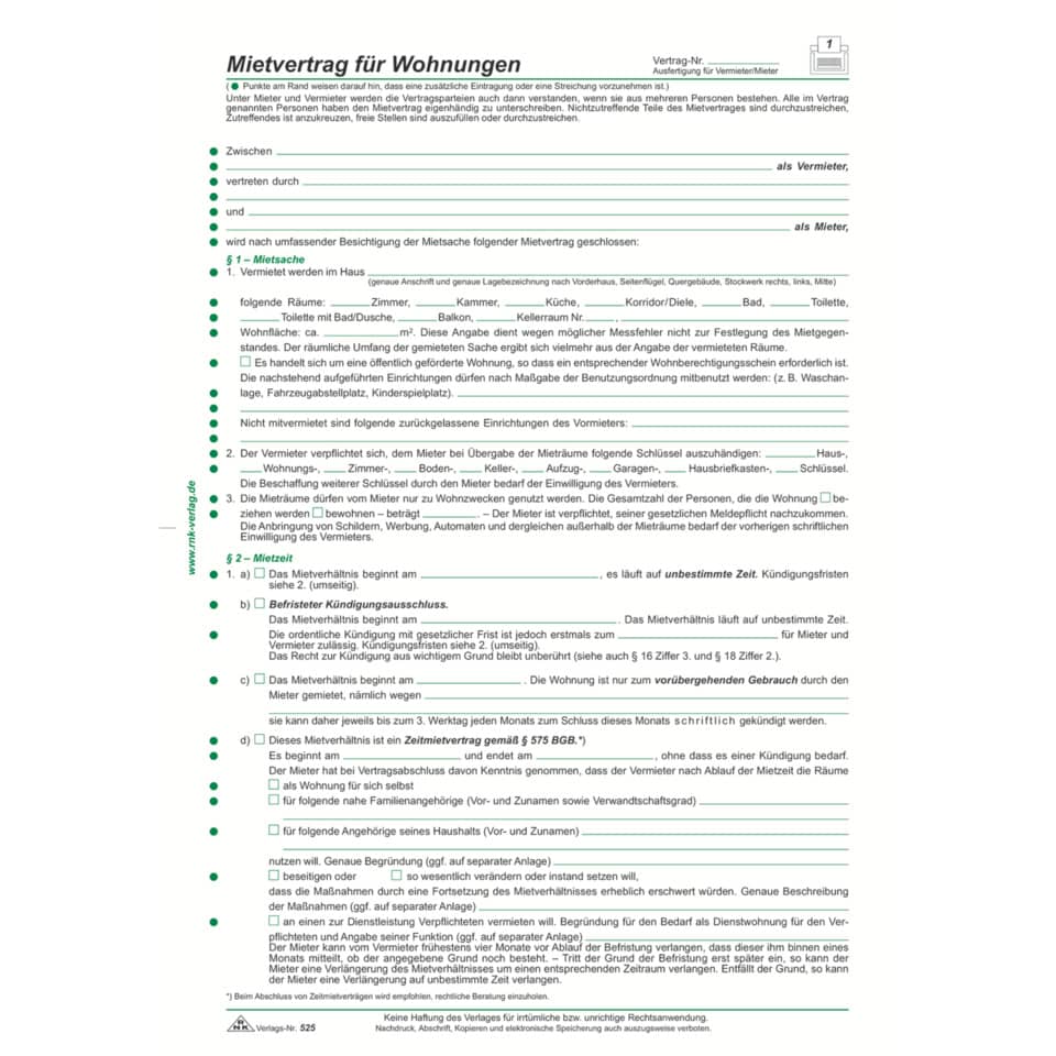 Mietvertrag, Wohnung, Vertrag, Mietkaution, Wohnraum