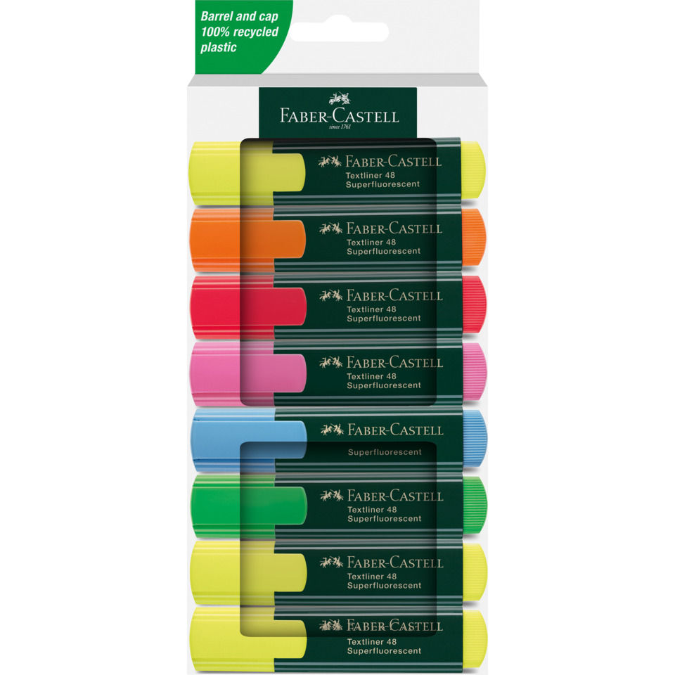 Textliner 48, Textmarker-Set, Leuchtstifte, Neon-Marker, Faber-Castell