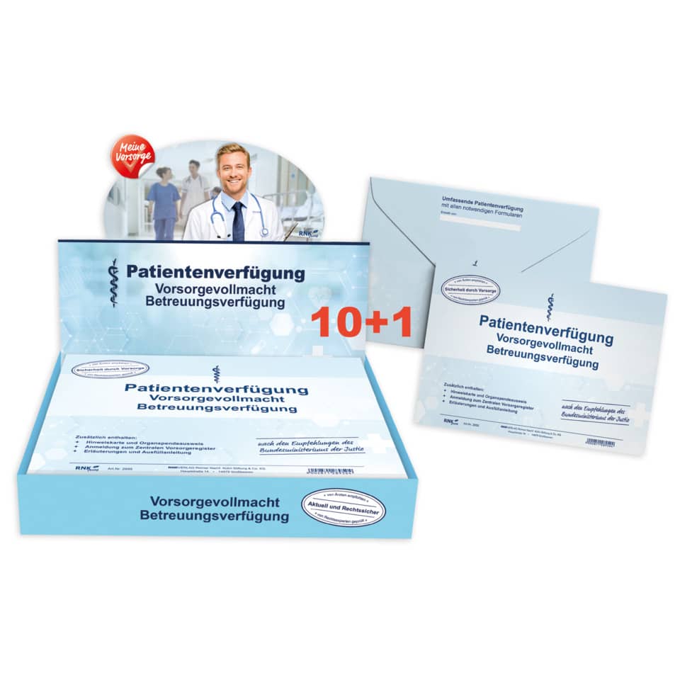 patientenverfügung, betreuungsvollmacht, vorsorgevollmacht, paket, blätter