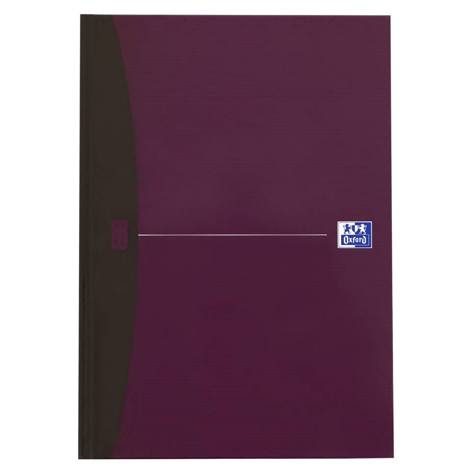 Notizbuch, lila, lila-schwarz, Hardcover, Oxford-Logo