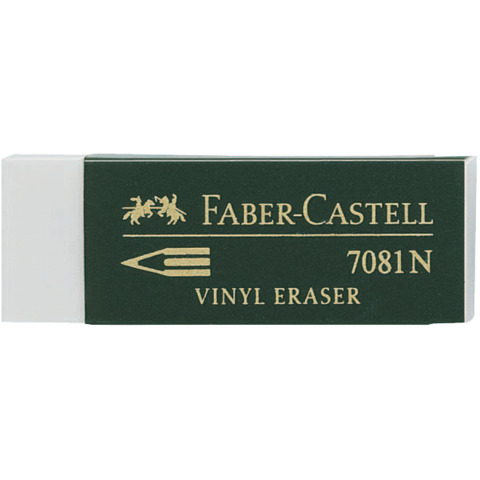 Radierer Vinyl Eraser 7081N, weiß FABER CASTELL 188121