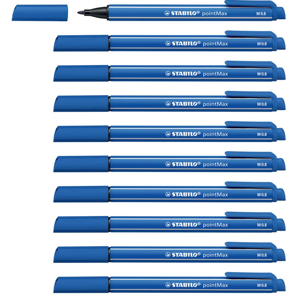 Stabilo, pointMax, Blau, Marker, Feiner Strich