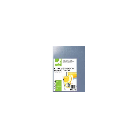 Einbanddeckel, A4, 200 mic, 100 Stück, transparent Q-CONNECT KF32121