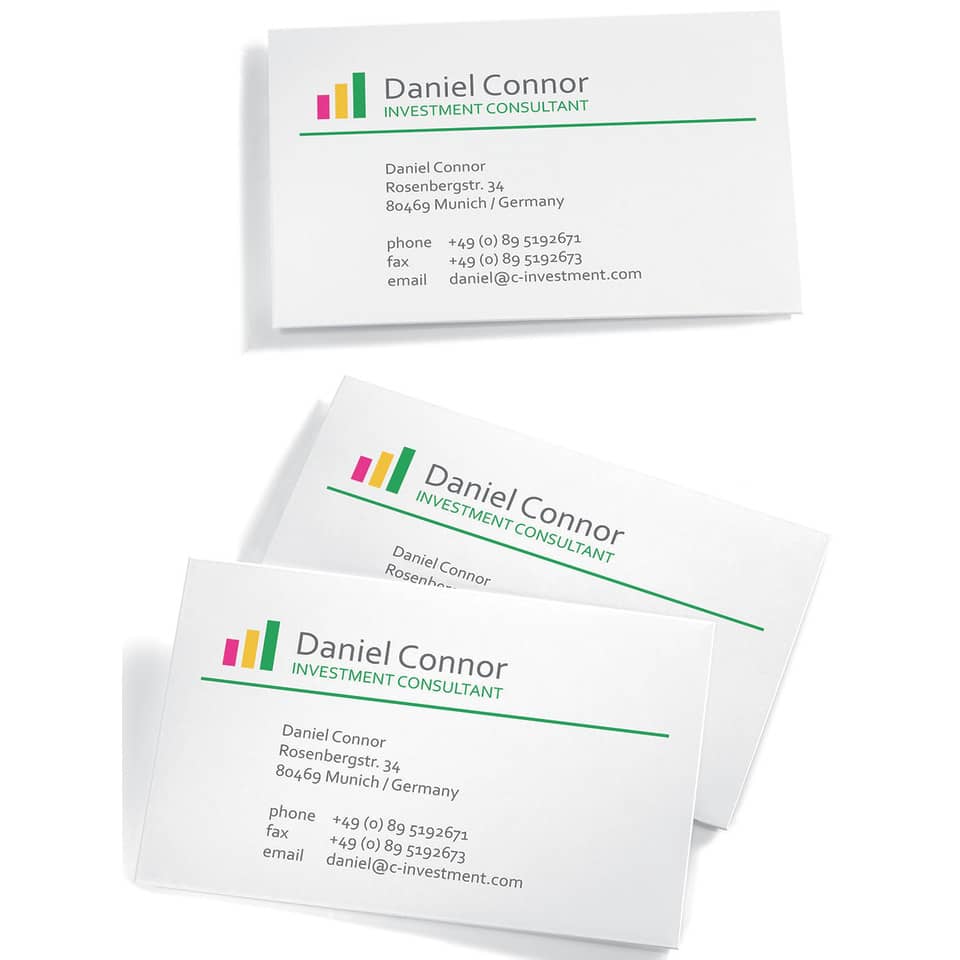 Visitenkarte, Karte, Kontaktdaten, Logo, Druckdesign